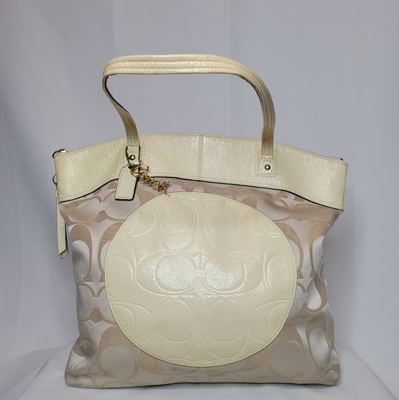 Coach Handbags - Coach F18335 Laura Signature Tote Shoulder Bag